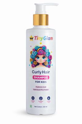 Shampoing TinyGlam Cheveux Bouclés & Ondulés pour Garçons & Filles (4–16 ans) | Formule Protéine de Coco & Riz | Soin Doux Équilibré en pH pour Cheveux Bouclés | Hydrat
