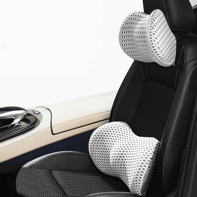 Car Headrest Pillow Support Travel Universal Soft Neck Pillows Cushion Memory Foam Car Lumbar Back Support Auto Headrest