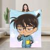Detective Conan Blanket Coral Fleece Plush Spring Autumn Multi-function Super Soft Throw Blankets for Sofa Bedroom Bedspread