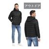 [MoFiz] Men's Down Jacket, Large Size, Blouson, Winter, Outerwear, Down Coat, Cold Protection, Lightweight, Windproof, Water Repellent, Loose, Heat