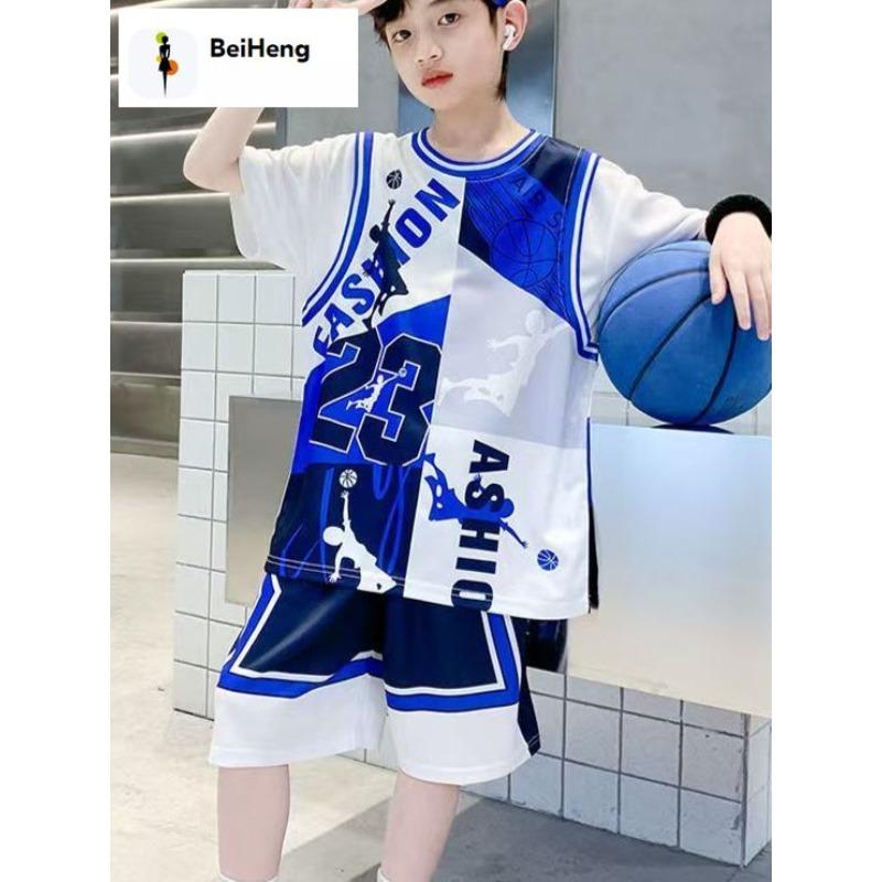 Kinder-T-Shirt und Shorts Set, bequem, hautfreundlich und atmungsaktiv, geeignet für Sport und den täglichen Gebrauch