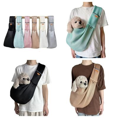 Atmungsaktive Haustier-Umhängetasche, Netz-Polyester, Tragetasche, Zubehör für Katze, Welpe, Schlingentasche