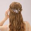 Handmade Pearl & Alloy Flower Hair Comb for Weddings