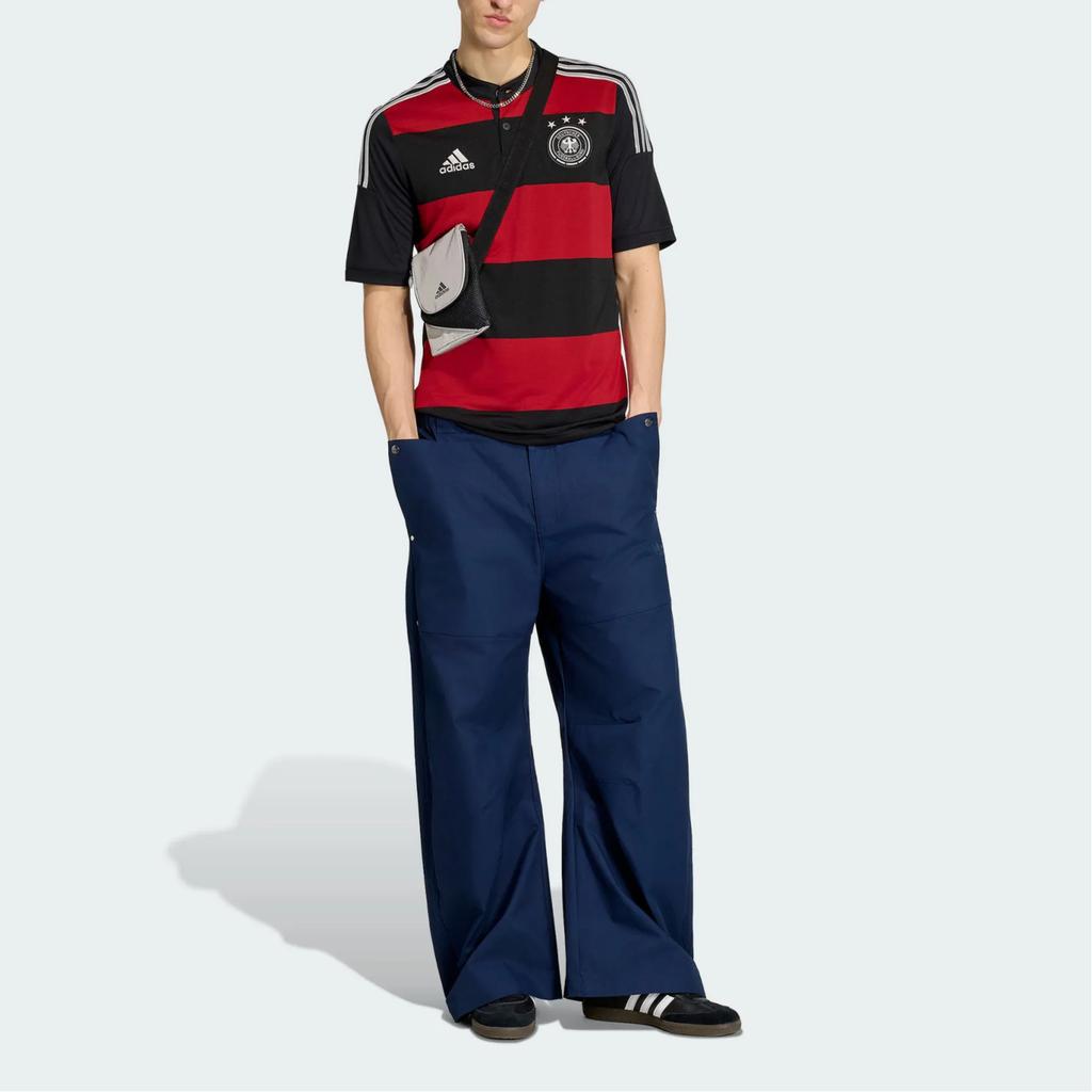Adidas Climacool Germany National Team 2014 Away Slim Fit Striped Short Sleeve Football Shirt Men tops JZ6959