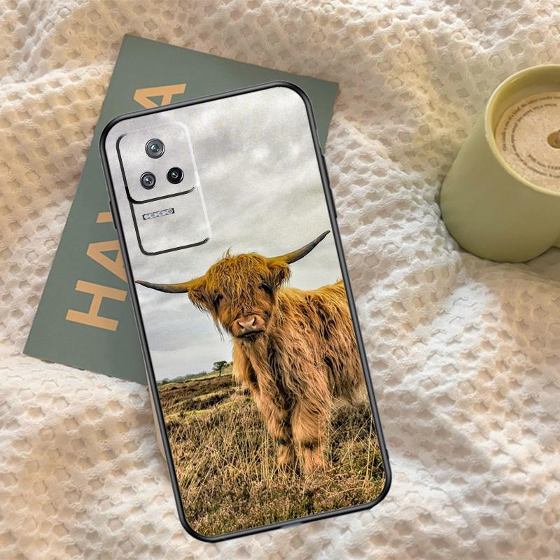 Cute Highland Cow Case For Xiaomi 13 14 15 Ultra 11T 12T 13T 14T Pro POCO X7 Pro X3 X5 F5 F6 M6 X6 Pro Cover