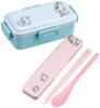 Skater Chopsticks and Spoon Combo Set, 18cm, for Adults, with Silicone Cushion for Silent Use, Made in Japan, Tom and Jerry Friends Design, CCS3SAAG-A