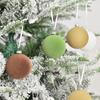 12pcs 6CM Flocked Christmas Ball Pendant Colorful Xmas Tree Ornaments  Wedding Birthday Ornaments