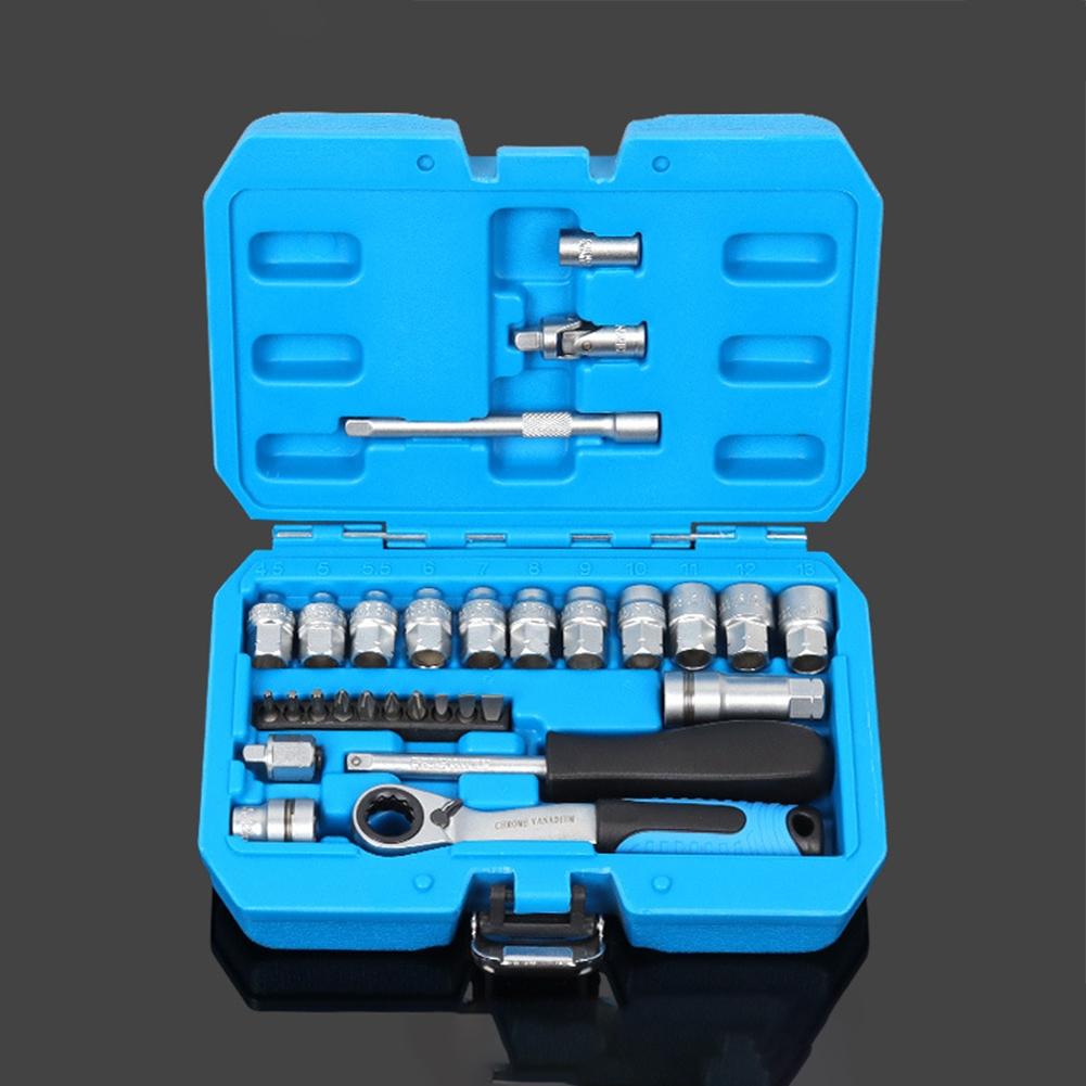 29PCS Core Ratchet Socket Torque Wrench Kit Car Auto Repair Tool Screwdriver
