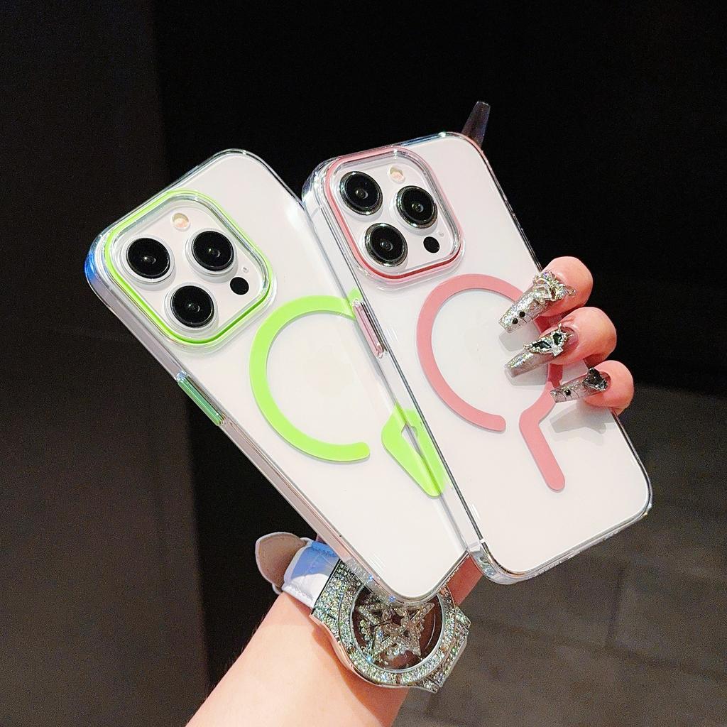 For iPhone 16 Pro Case Compatible with MagSafe Protective TPU+PC Phone Cover