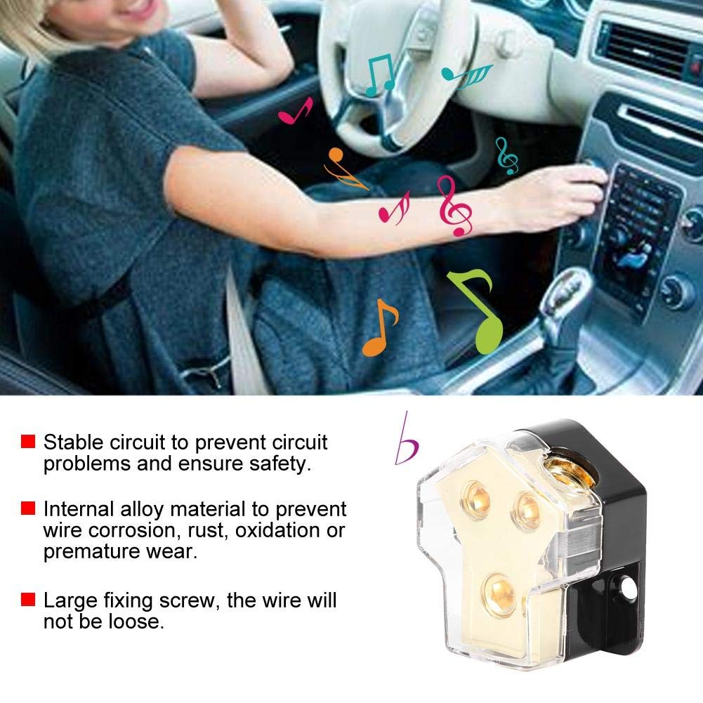 Akozon Napájecí rozdělovací blok Auto Audio Rozvod napájení 1 * 1GA Vstup 2