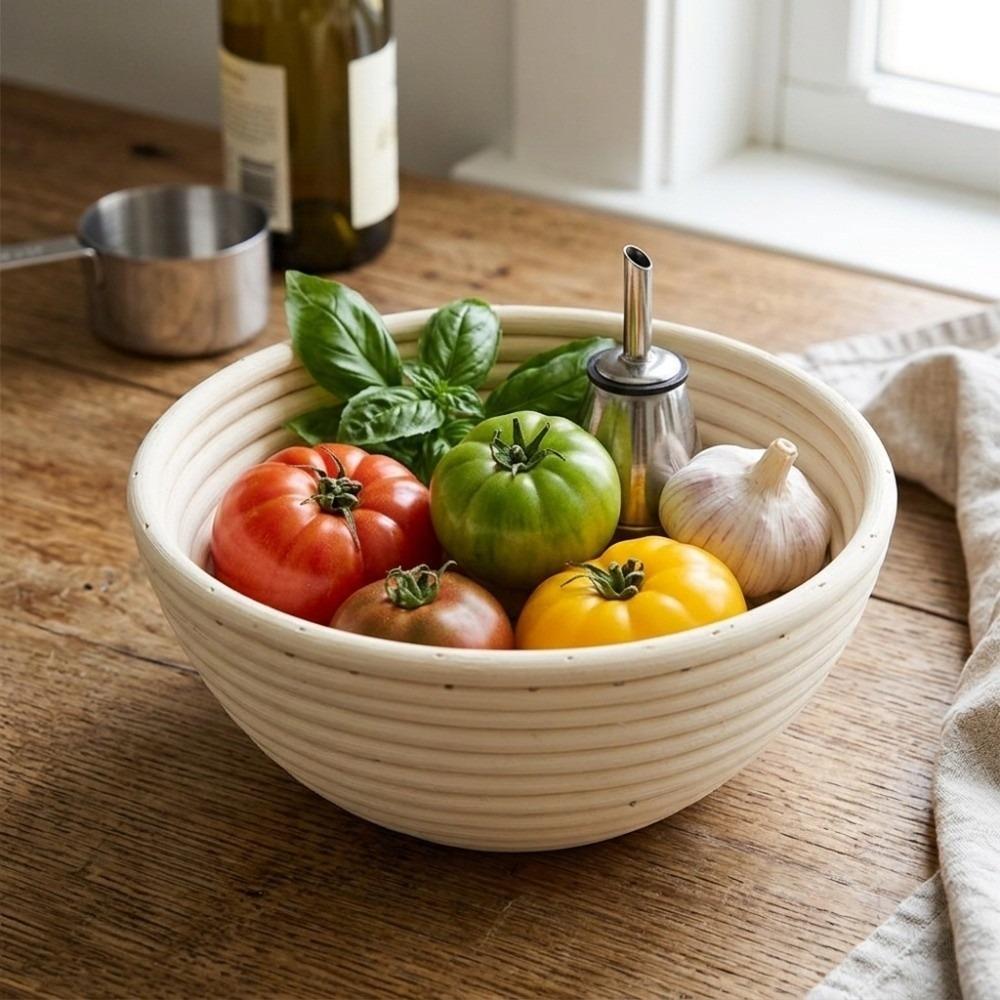 Thickened Baking  Bowl Washable Storage Basket Textured Outlook Kitchen  Organizer  Kitchen 18*9cm