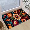 Chic Floral Non-Slip Rug - Washable, Perfect for Indoor/Outdoor Decor in Living Room, Bedroom, Kitchen, Office, Cafe & Restauran