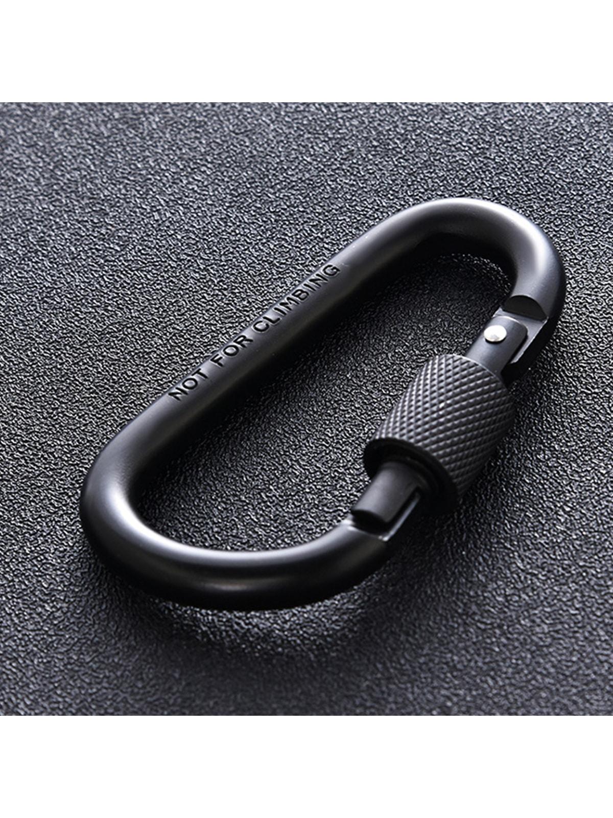 

An outdoor hanging buckle backpack buckle, aluminum alloy backpack buckle, thickened size 8 with lock, D-type quick hanging nut чёрный