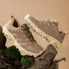 Fashion Breathable Casual Shoes Comfortable Mens Leather Walking Shoes Classic Outdoor Sneakers Lace Up Hiking Sports Footwear Trainers