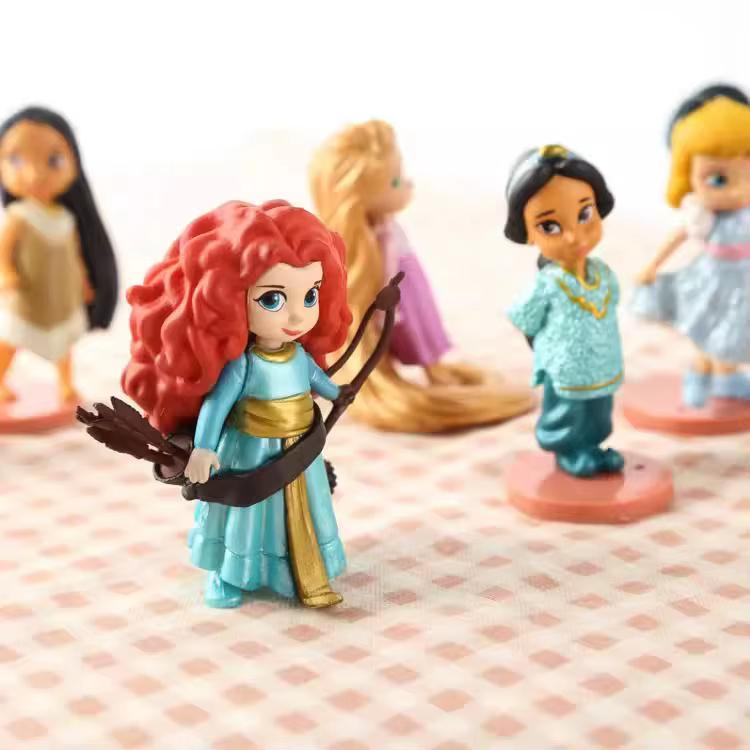 MINISO Nou 11 buc Călătoria de Vis a Prințesei Frozen Mica Sirenă Albă ca Zăpada Decor Topper Tort Prințesă Model Kawaii Jucărie Păpușă Cadou Copii