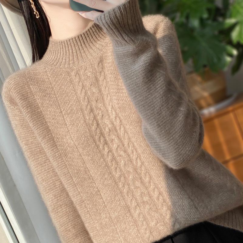 Autumn & Winter 3D Twisted Flower Wool Sweater: Thick, Soft, Skin-Friendly Knitwear for Women