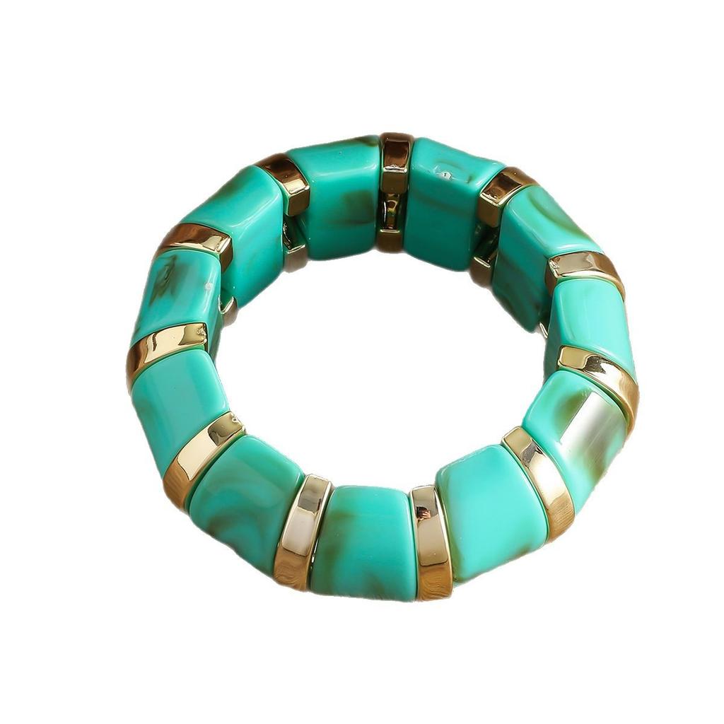 New Rendering Acrylic Elastic Rope Bracelet Minimalist Maillard Temperament Bangle High End Retro Exaggerated Jewelry For Women