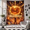 Wandbehang mit individuellem Namen & Text, Dragon Ball Dekorationstextil für Schlafzimmer