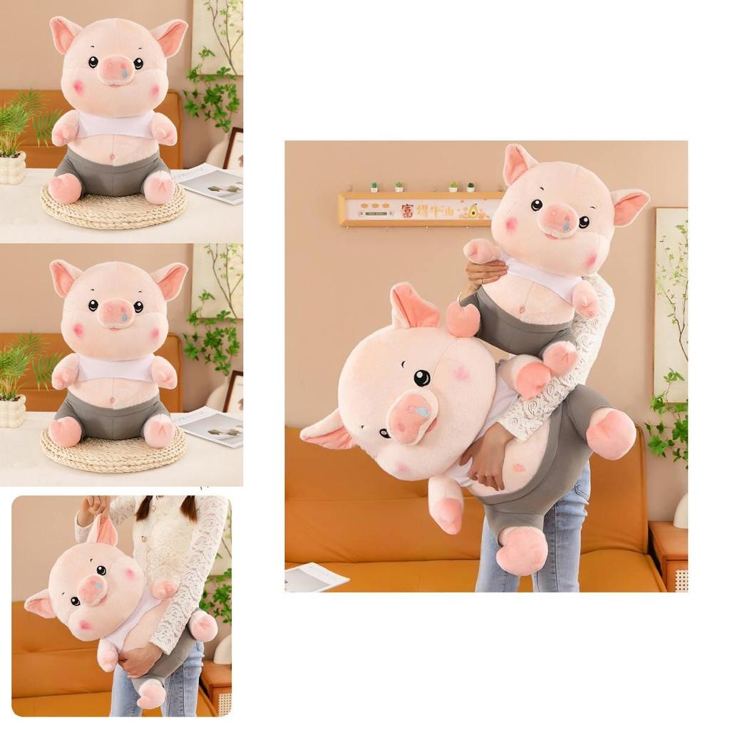 Adorable Plush Pig Toy Cute Stuffed Animal Pillow Soft And Cuddly Gift For Girls