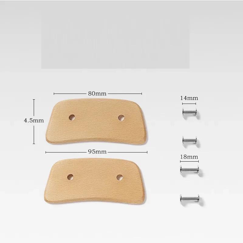 Håndtak til grillpanne i tre Anti-skoldende Varmebestandig Isolert grep Erstatning for Saus Grillpanne Steketakke Utendørs Camping