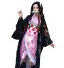 Milky Time Nezuko Cosplay Costume (Includes Wig), Adult, Kamado, Nezuko, Halloween, 8-Piece Set