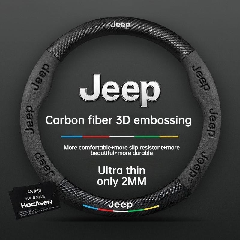 38cm Suitable for Jeep Steering Wheel Cover Compass Freedom Hero Wrangler Commander Gladiator Car Handle Covers