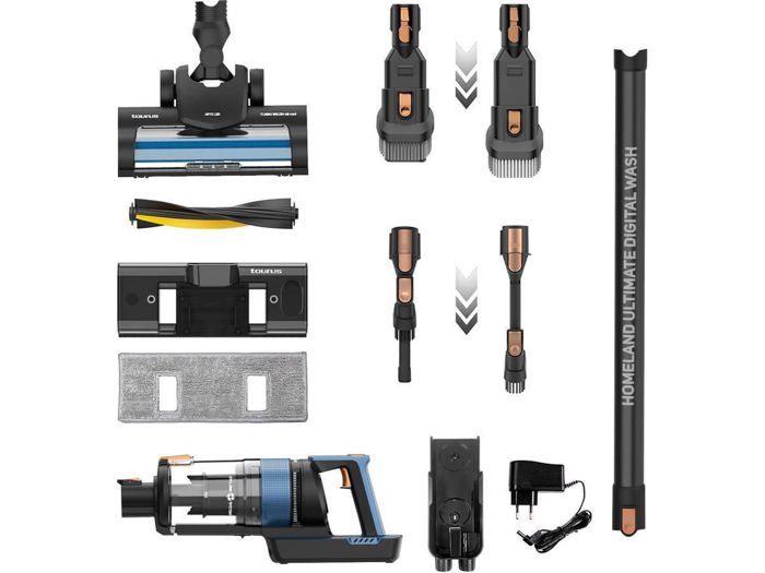 Aspirateur Balai 3 en 1 - HOMELAND - Ultimate Digital Wash - 400W - 55 min autonomie - 2 ans garantie