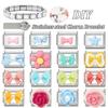 Fashion Colorful Bow Series Charm Bracelet Rose Flower Heart Cherry Y2K Bead Fit 9mm Bracelet Stainless Steel DIY Jewelry Gift