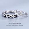 Women Fashion Creative Gifts Princess and Knight Couple Wedding Ring Men's and Women's Valentine's Day Gift A Pair of Open Rings