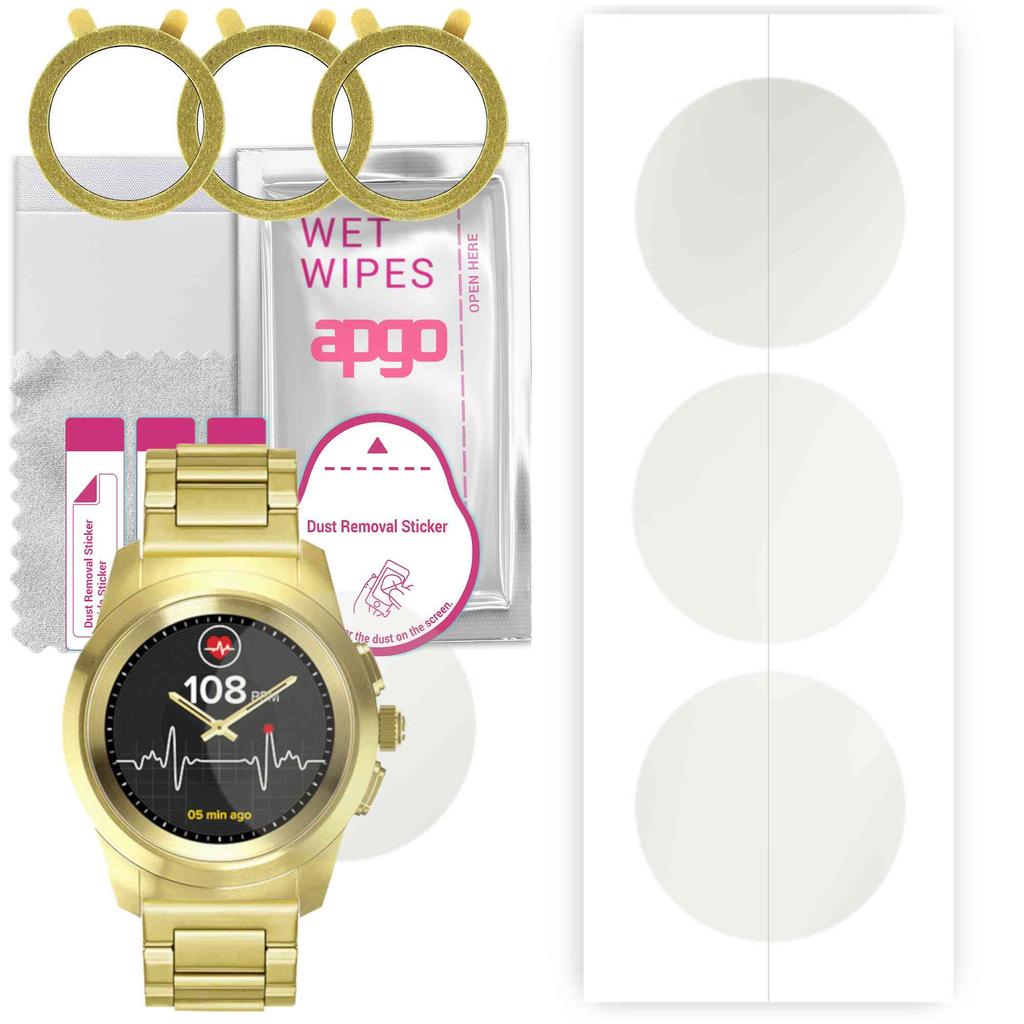 3x apgo hydrogelová matná ochranná fólie na displej pro MyKronoz ZeTime elite petite, hydrogelová fólie, flexibilní, měkká TPU s polohovací vrstvou, snadná instalace