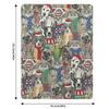 Christmas Pets Throw Blanket Multi Purpose Soft Warm Blanket for Home Travel