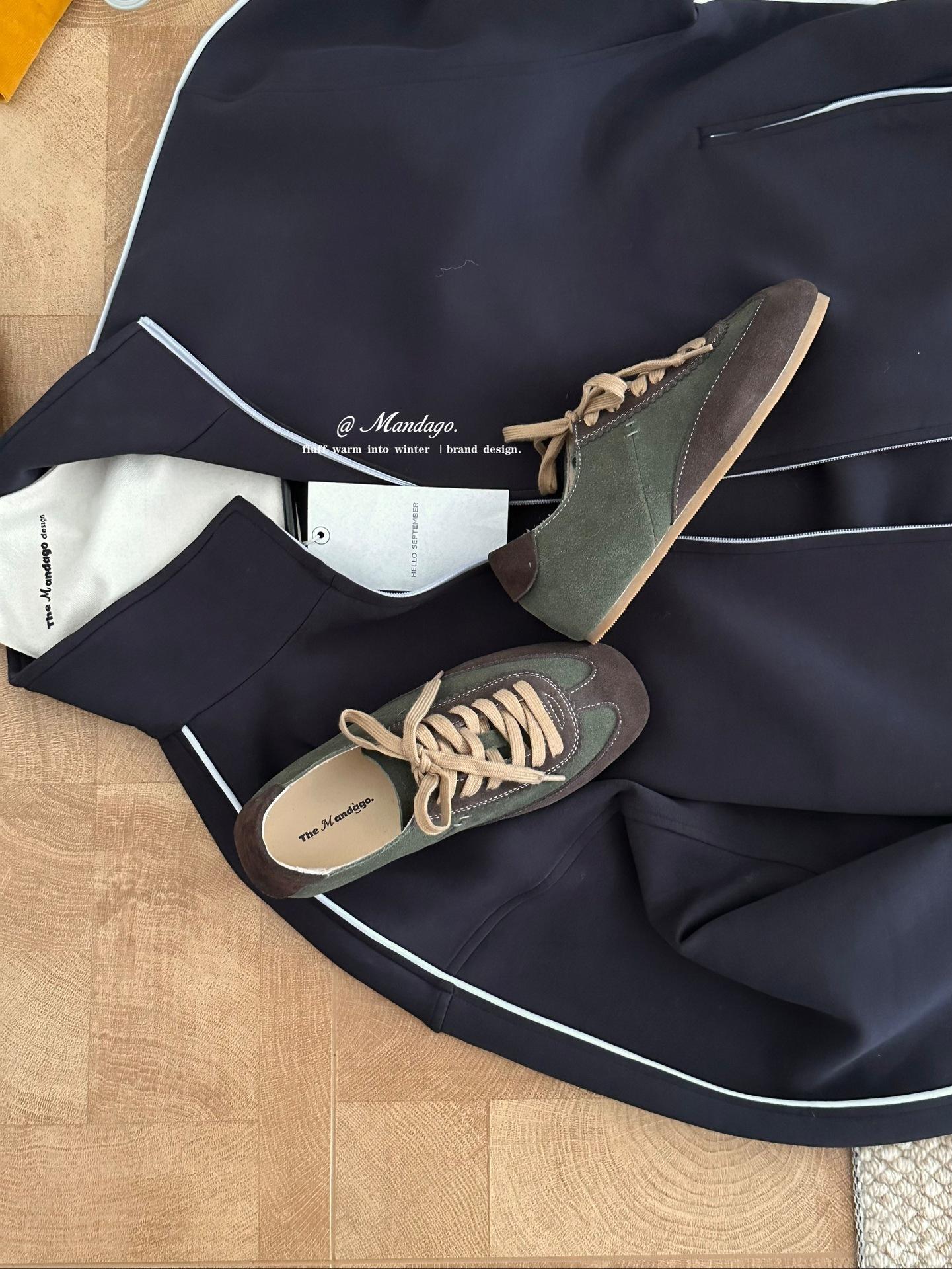 

2025 осень новые повседневные туфли на плоской подошве с леопардовым принтом женские зеленые немецкие тренировочные спортивные кеды показывают маленькие туфли Форреста Гампа папины туфли 39