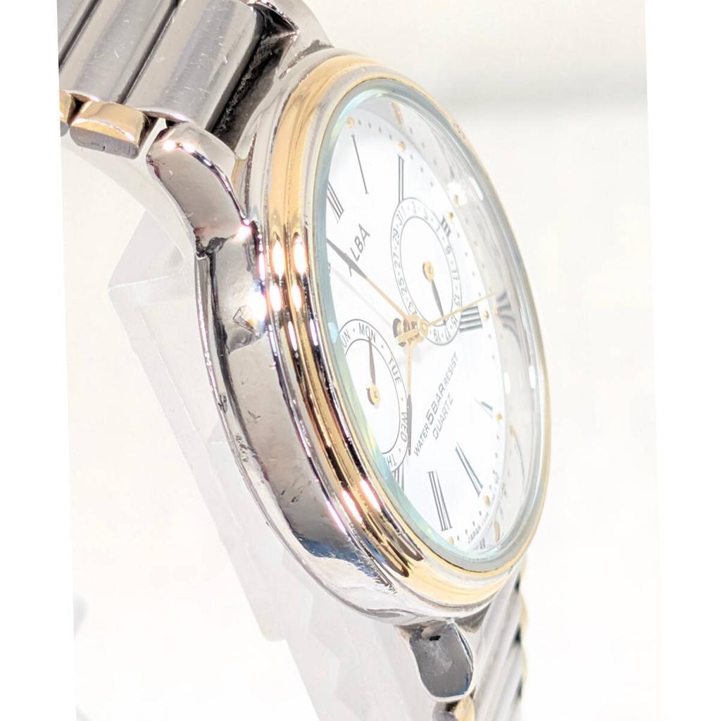 SEIKO ALBA Battery Working Men's Watch, Replaced, Condition, U-20