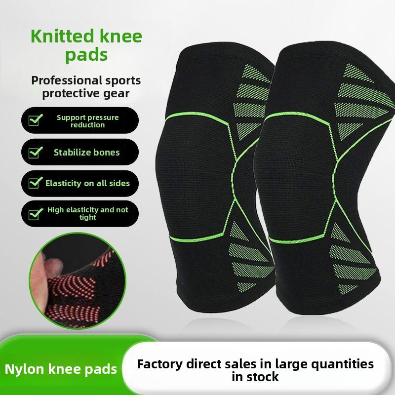Four-sided Elastic Three-dimensional Knitting Sports Breathable Knee Pads Basketball Running Leggings Outdoor Mountaineering Riding Knitted Knee Pads