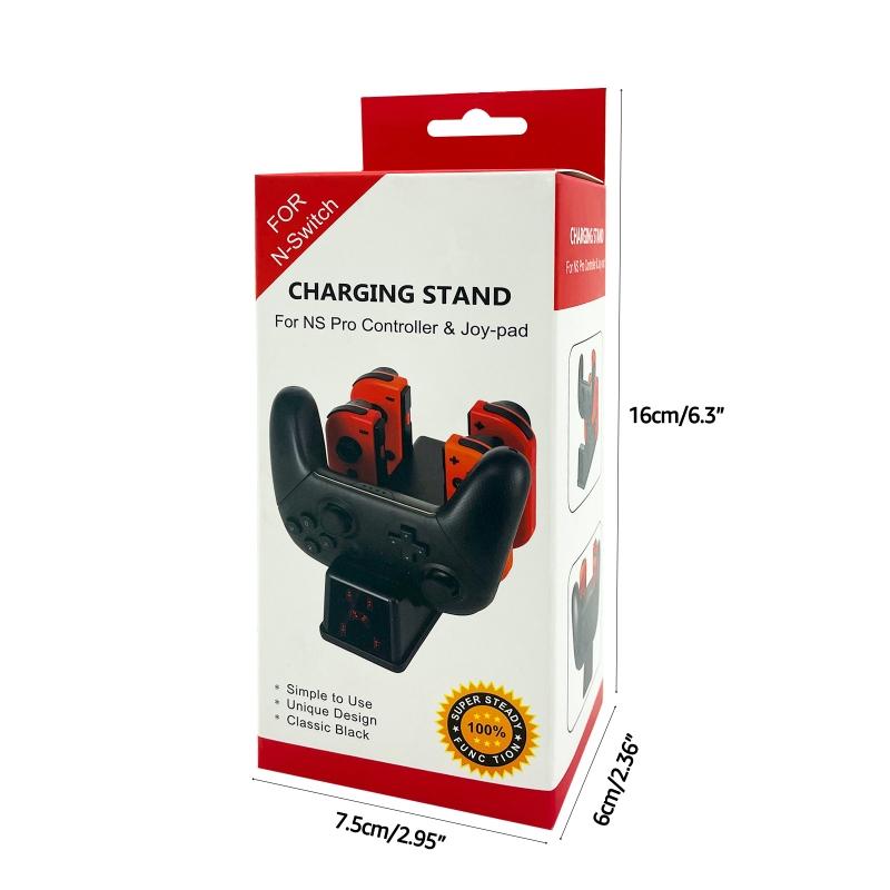 Multi-handle Charging Dock Controller Charging Dock Fast Charging Station Stand for Switch Controllers