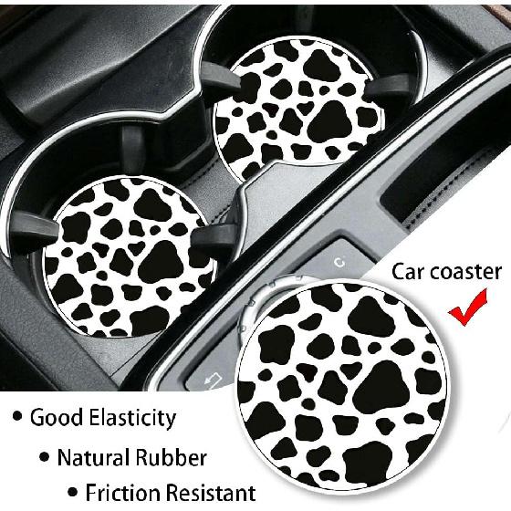Cow Print License Plate 18 Pcs car Accessories Cow Print License Plate Cover Car Tag Frames for Women or Men Compatible All Vehicle License Plate Tag