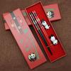 Chinese Panda Chopsticks Japanese Korean Sushi Solid Wood Chopsticks Wedding Gift Chop Sticks Hashi Two Pairs Chopsticks Set