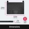Brydge Bluetooth Wireless Keyboard for Surface Pro 7+7654, with Trackpad, Stand, English Layout, Black, Rechargeable, BRY7012