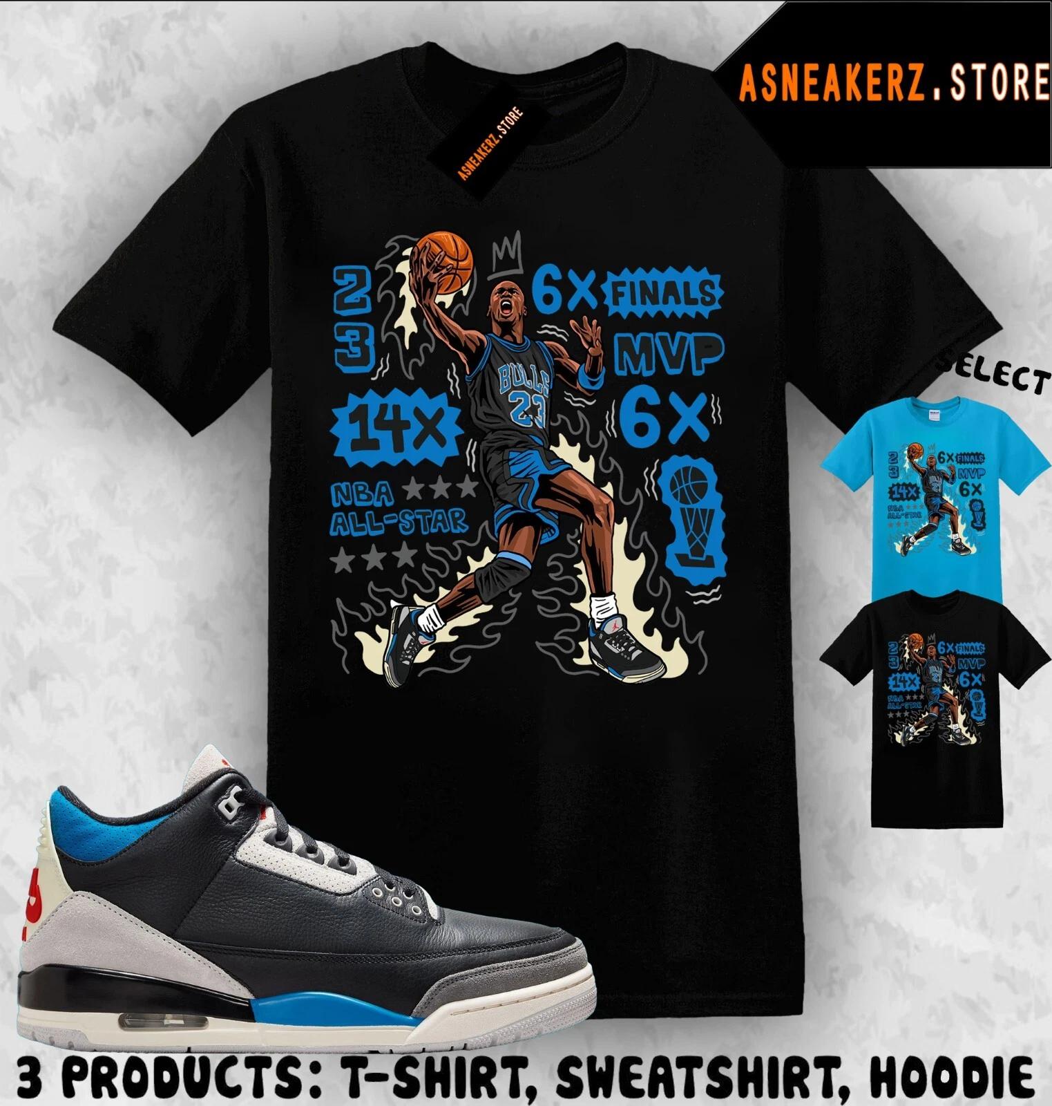 

Tee Shirt Matching AJ 3 OG Rare Air 2025 To Match Sneaker MJ Flair 23 T shirt 4XL