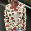 Women's Fashion Christmas Printed Long Sleeve Knitted Cardigan Button Down Jacket