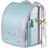 Coulomb Schoolbag for Premium Faux Leather and Pearl Heart Bow Transparent Backpack Shoe and Other Bonuses Girls, Fabric, One-Touch Lock, &