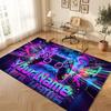 Game Controller Theme Crystal Velvet Floor Rug Personalized Custom Name Text Warm Carpet Home Decoration
