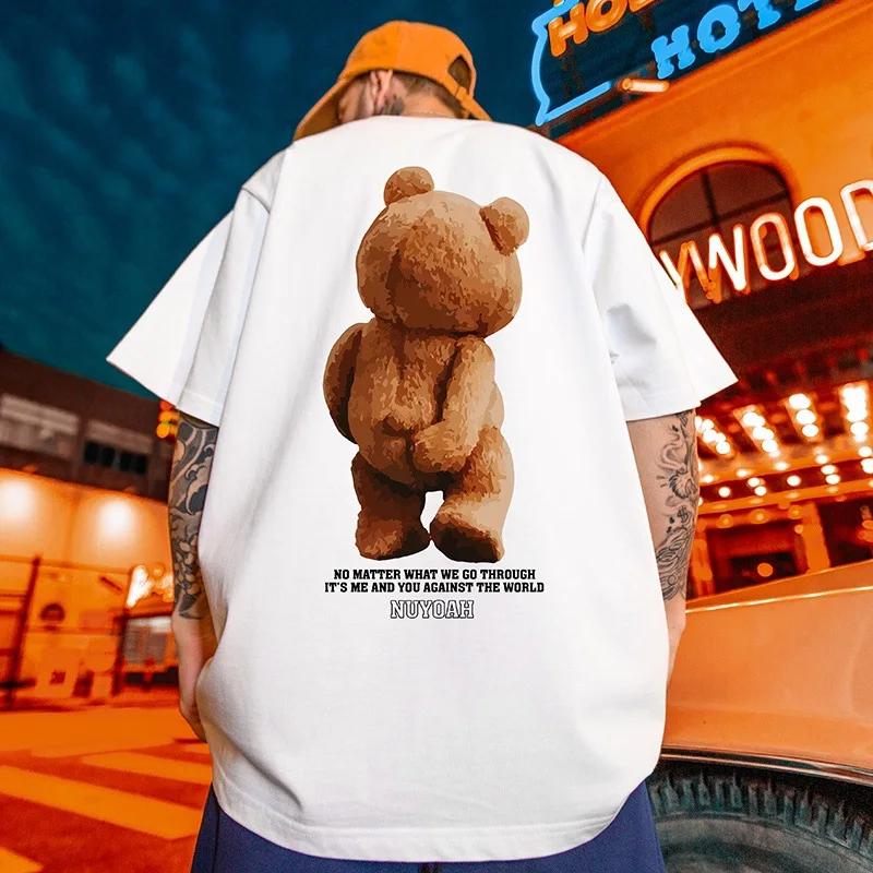 Hip Hop Oversize T Shirt Men Streetwear Harajuku Cartoon Print Tshirt Short Sleeve Cotton Loose HipHop T-Shirt Plus Size 5XL