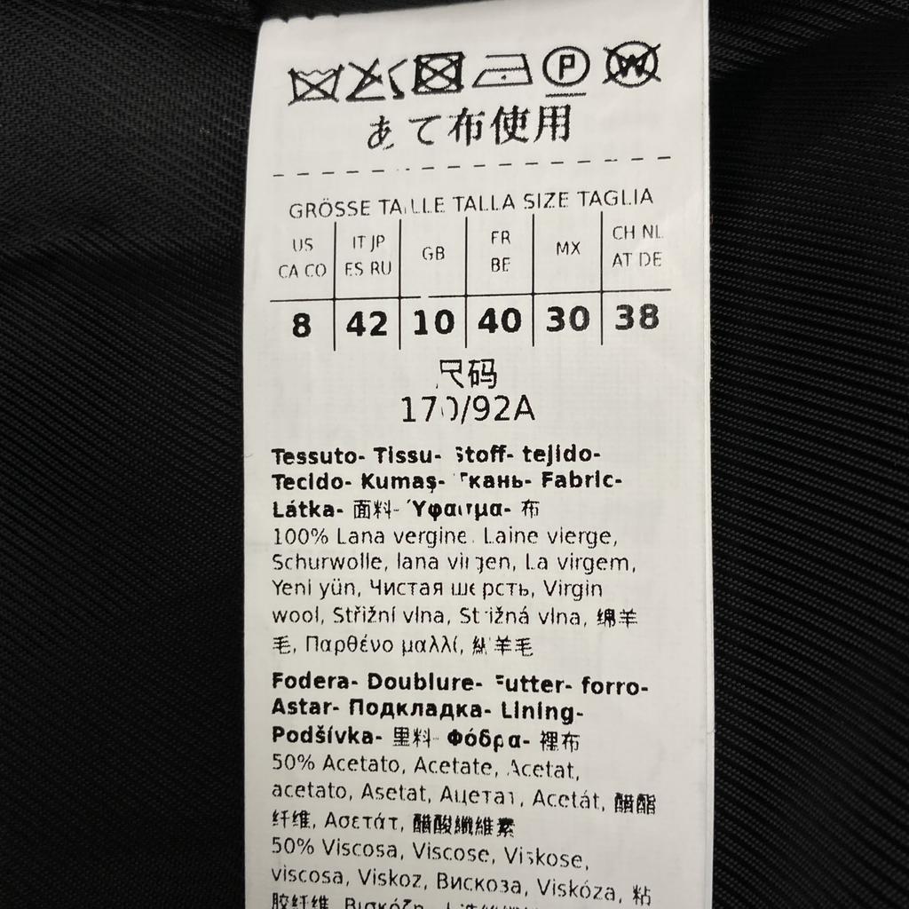 Max MaraWEEKEND 24250160426 Gray 100% Wool Herringbone Semi-Double Long Coat Coat 38 grayUsed