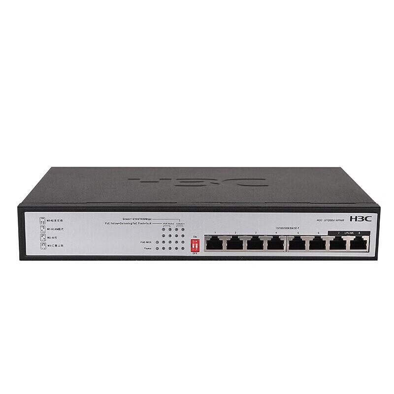 

H3C S1208V-HPWR 8-Port Gigabit Unmanaged PoE+ Switch