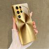 Metal Textured Electroplated Glass Phone Case Suitable for Samsung Galaxy S26 S25 S24 S23 S22 S20 FE/Ultra/Plus Anti Drop