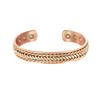 Pure Copper Bracelets Magnetic Adjustable Braided Cuff 12mm Bangles Soft Metal Resizable Health Jewelry Men Women