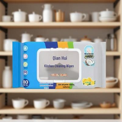 Thick Kitchen Wipes - Strong, Disposable Oil & Stain Removal Cloths for Easy Cleaning