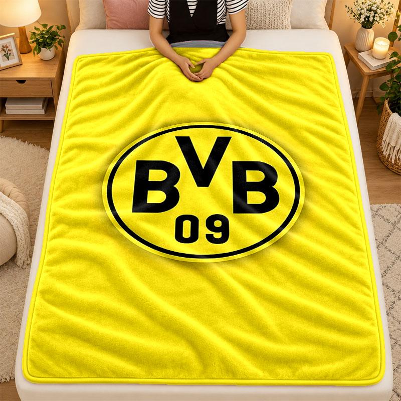 Flannel BlanketBorussia Dortmund Warm Soft Throw Blanket for Indoor Sofa Bed Living Room Use