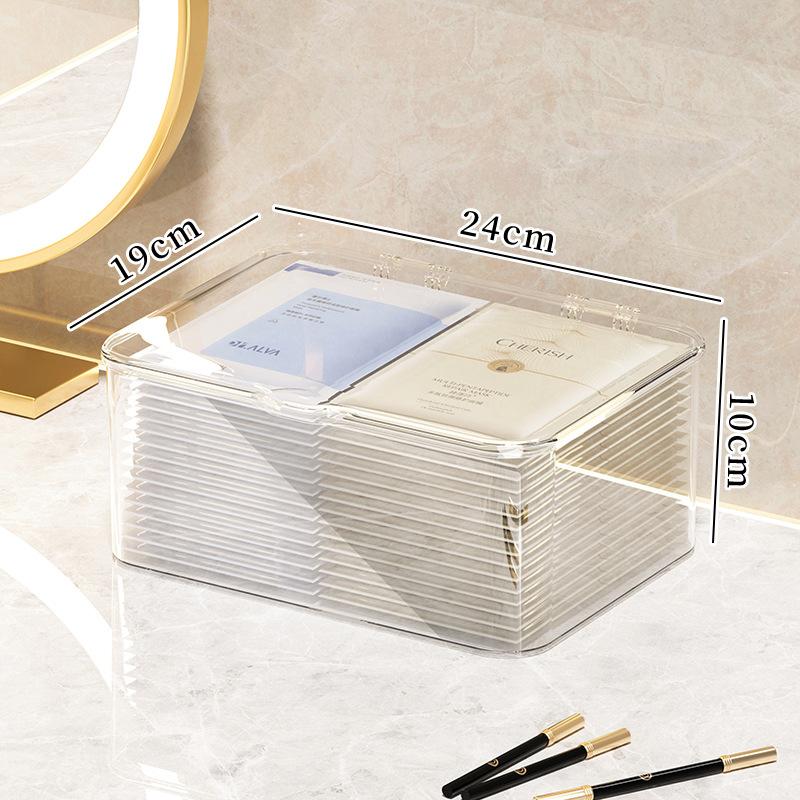 Transparent acrylic storage box Bathroom mask box Flip storage box Household cosmetics storage box Storage box